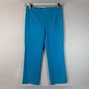 Lululemon Gather & Crow Crop Capri Beaming Blue Luon Womens 4